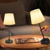 Cordless Table Lamp 2PCS Rechargeable Battery Desk Lamp Fabric Shade Black