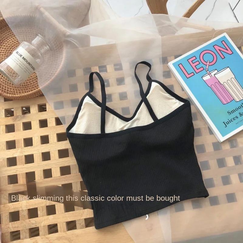 Summer Women Knitted Tank Top Sleeveless Strap Vest Sexy Female Knitting Solid Crop Top