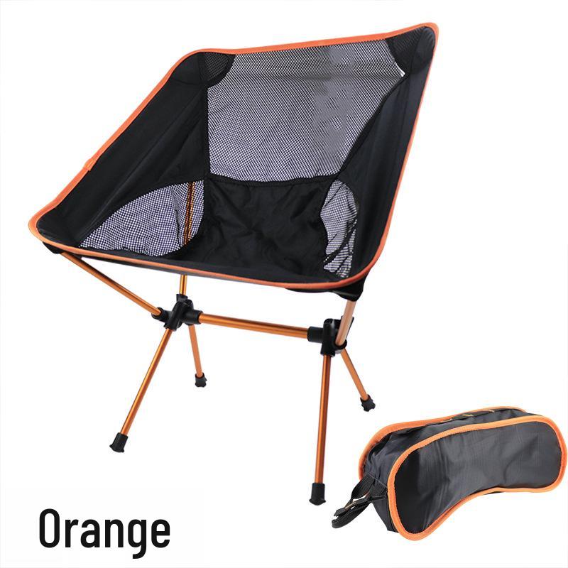 Ultralight Aluminum Moon Chair: Portable Folding Outdoor Camping Chair with Backrest