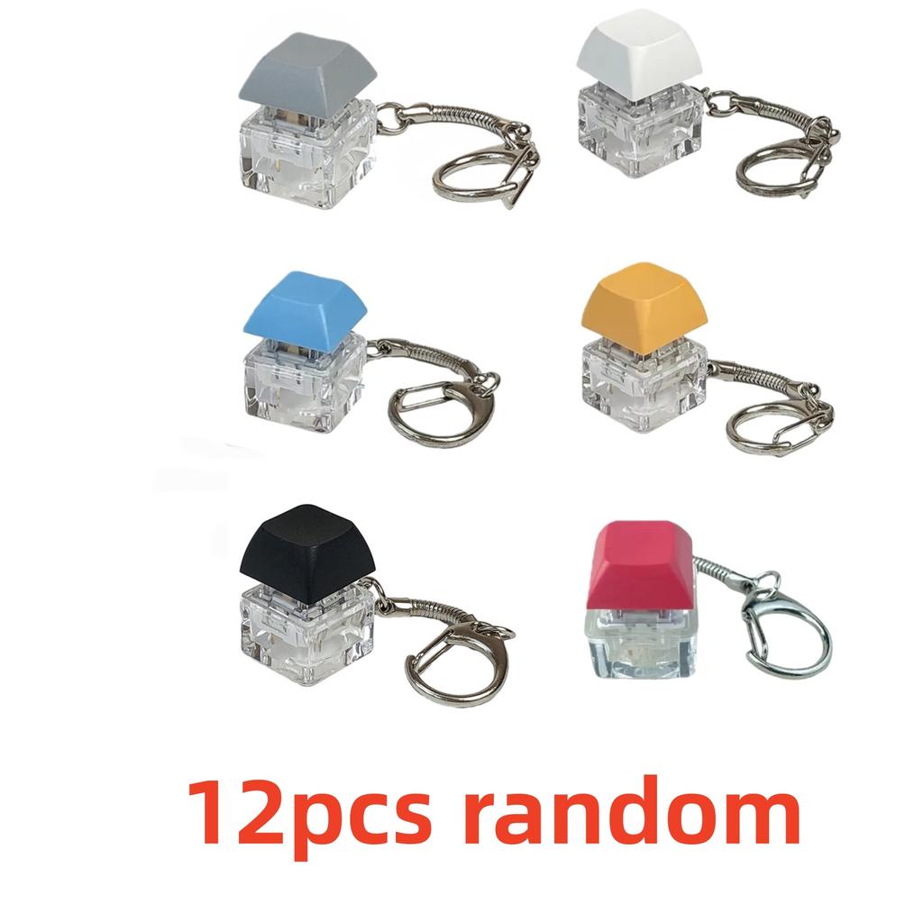 6/12 Stück Tastenkappe Clicker Fidget Spielzeug Tragbarer Schlüsselanhänger Erwachsener Büro Stressabbau Lustiges Fingerspitzen Dekompressions Gadget