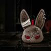 Gothic Wounded Rabbit Keyring Hoop Earrings Cute Furry Bag Pendant  Gift For Women