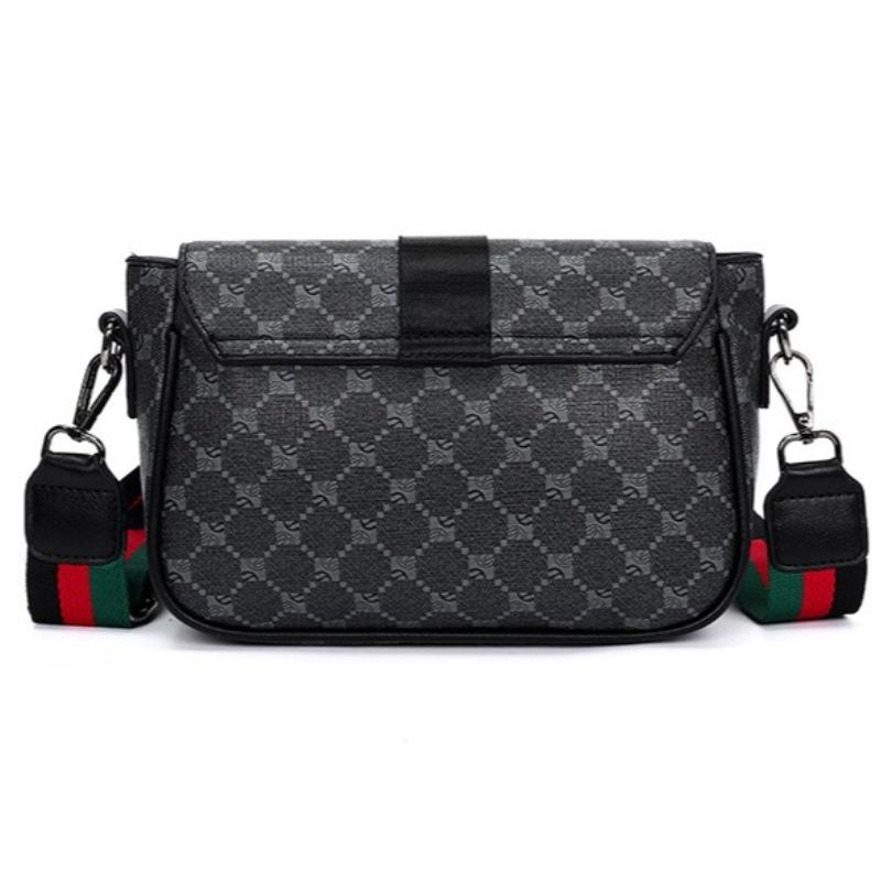 Trendy Unisex Saddle Bag Casual Flip Lock Shoulder Bag High Quality Sports Versatile Crossbody Bag Waterproof Storage Handbag