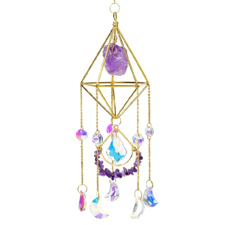 Garden Rainbows Prisms Suncatchers Outdoor Hanging Crystal Catchers Pendants Wind Chimes Catching Ornaments Home Party