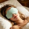 Silk Sleep Eye Mask for Men Women Nap Night Sleeping Light Blocking Eye Cover Breathable Travel Blackout Blindfold with Adjustable Strap