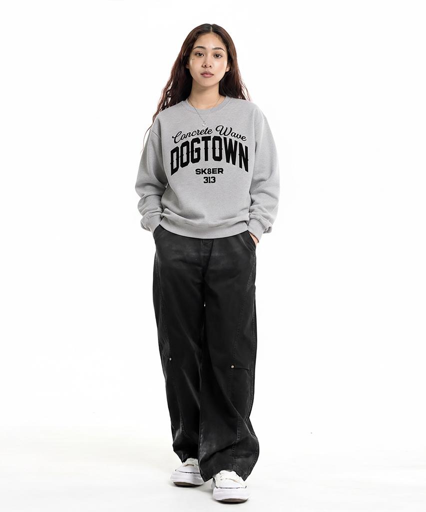 CREAM SODA LAB Pigment Cut-Out Rivet Cotton Elastic Waist Pants Black