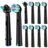 Professional Replacement Cross Action Brush Heads with Interdental Toothbrushes Head, Compatible with Oral B Electric Toothbrush