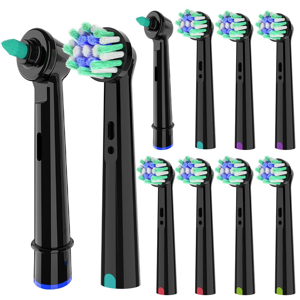 Professional Replacement Cross Action Brush Heads with Interdental Toothbrushes Head, Compatible with Oral B Electric Toothbrush