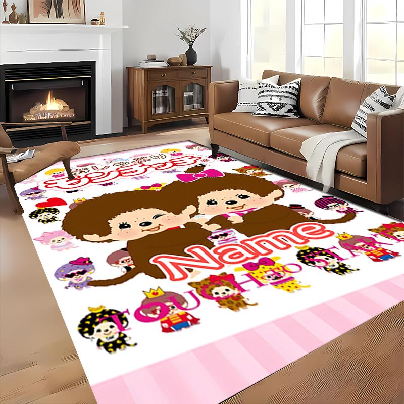 Custom personalization Monchich Area Rug - Perfect For Kitchen, Bathroom,Laundry Room Decor Large Size Available,Gift All Seasons