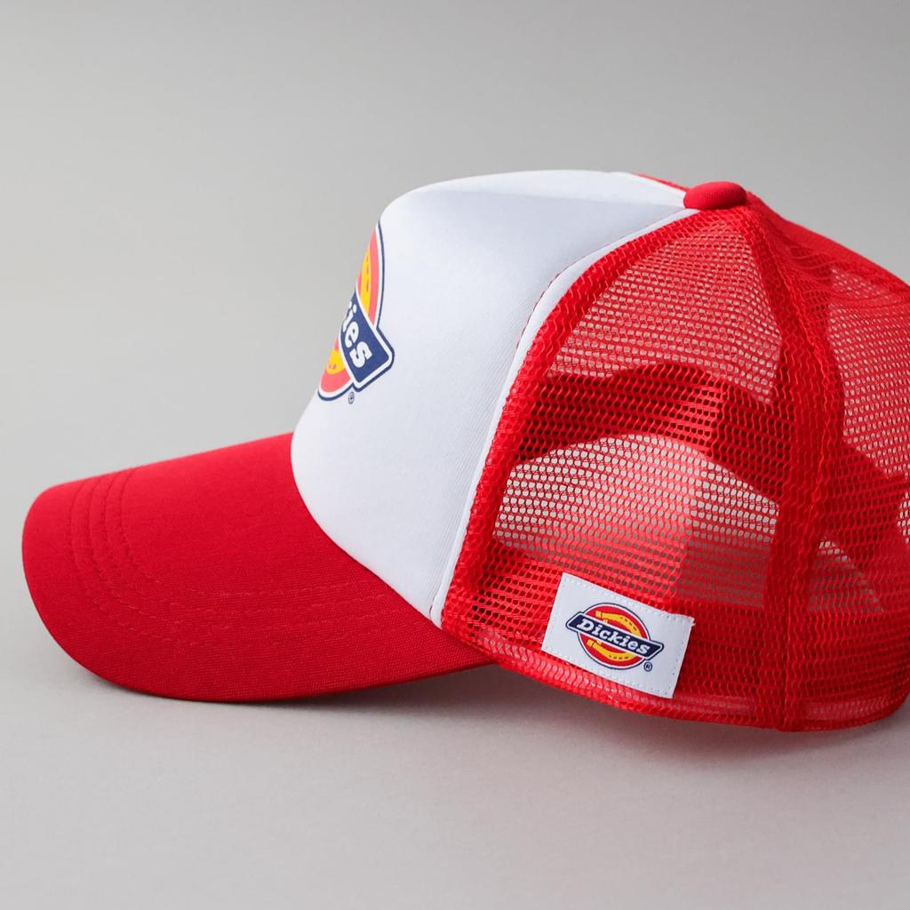 Dickies Standard Logo Urethane Mesh Solid 874 Street Cap Free Cap, Unisex, Color, (JP, Alphabet, Size, (01) Red)