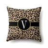 Polyester Pillow Case Leopard Print Decoration Home 26 English Letter Printing Pillow Case