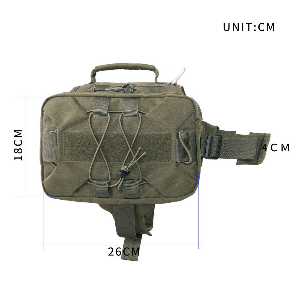 EXCELLENT ELITE SPANKER Saddle Hiking Backpack for Service and Hunting Dogs with 2 Side for Medium and Large Dogs Backpack, Training, Dogs, Pockets,