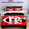 Flamengo Football Soccer Pattern Bedding,Quilt Set Quilt Cover Pillowcase Home Birthday Gift (1*duvet Cover+2*pillowcase,without Core)