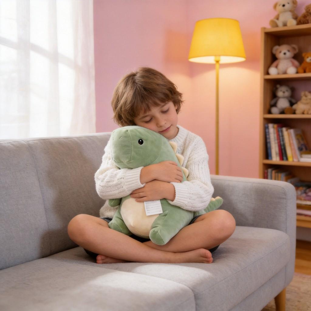 Plush Dinosaur Toy With Crystal Soft Material For Kids And Adults