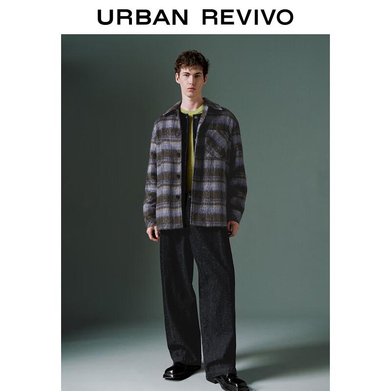 

UR Men s Winter Coffee Brown Plaid Fleece Jacket M