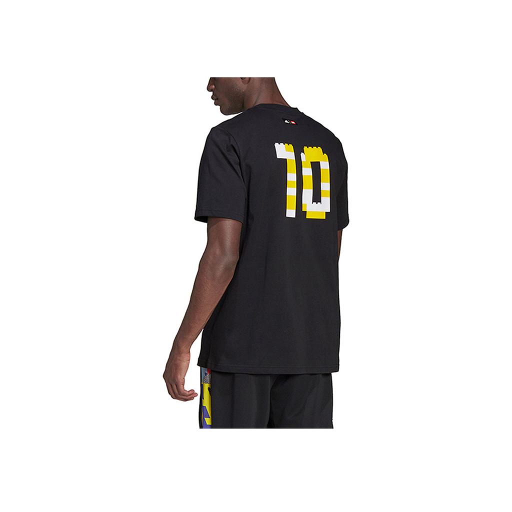 Adidas Printed Logo Crew Neck Short Sleeve T-Shirt Men Tops Black HG1400