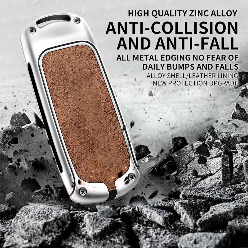 Leather Metal Car Key Case Cover For Mazda 2 3 6 Atenza Axela Demio CX-5 CX5 CX-3 CX7 CX-9 2015 2016 2017 2018 2019 Accessories