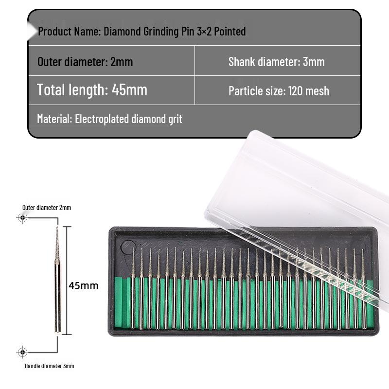 30-teiliges Diamant-Schleifkopf-Set für Jade-Schnitzerei