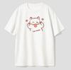 Cute Cat Graphic T Shirt Funny Winking Cat Design Shortsleeved Tee Casual Fashion Simple Top for Cat Lovers Versatile Stylish