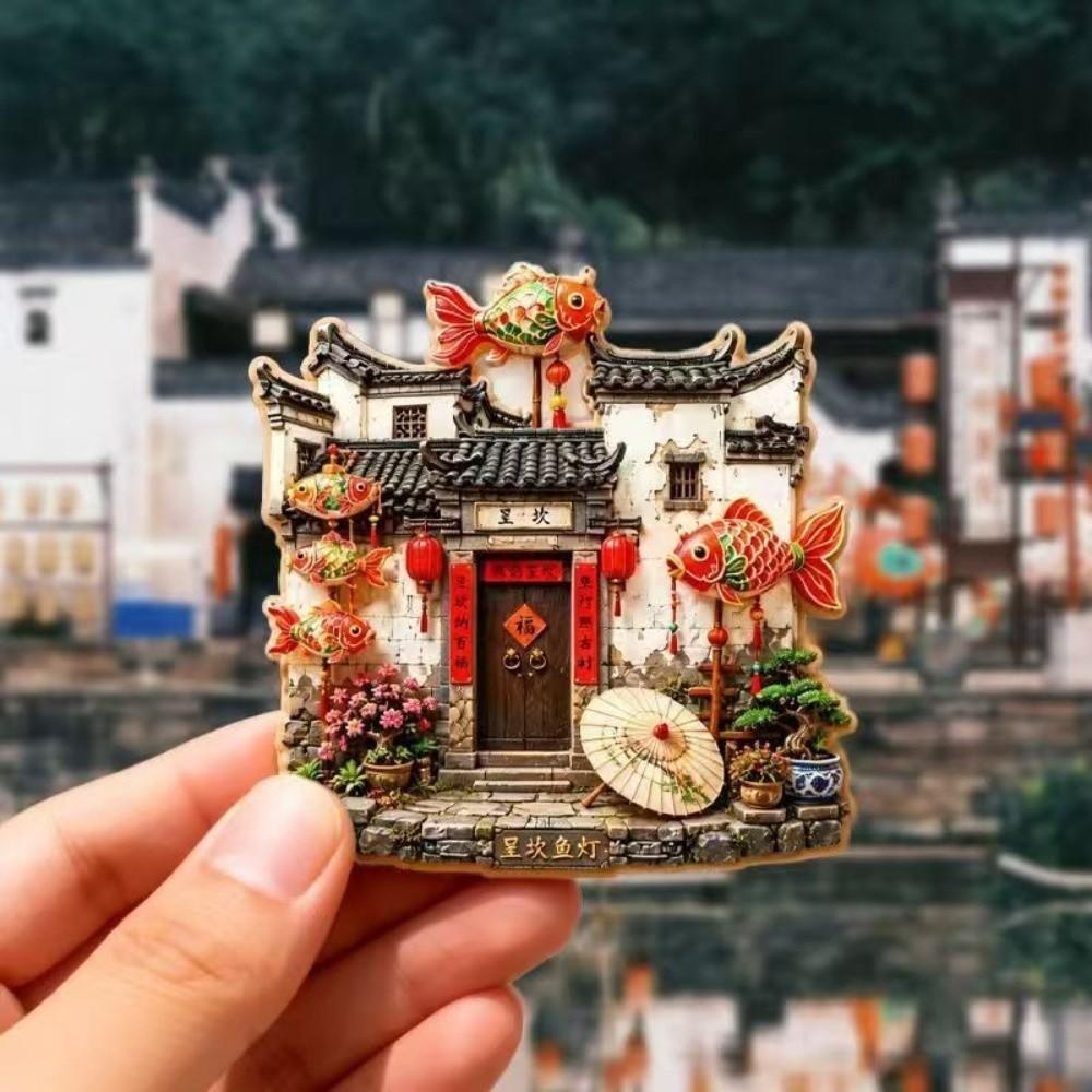 Shop Shape Refrigerator Magnet House Magnetic Sticker Creative Home Decoration  Magnet