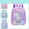 Adorable Cartoon Unicorn Backpack For Kids Oxford Cloth Lightweight Design