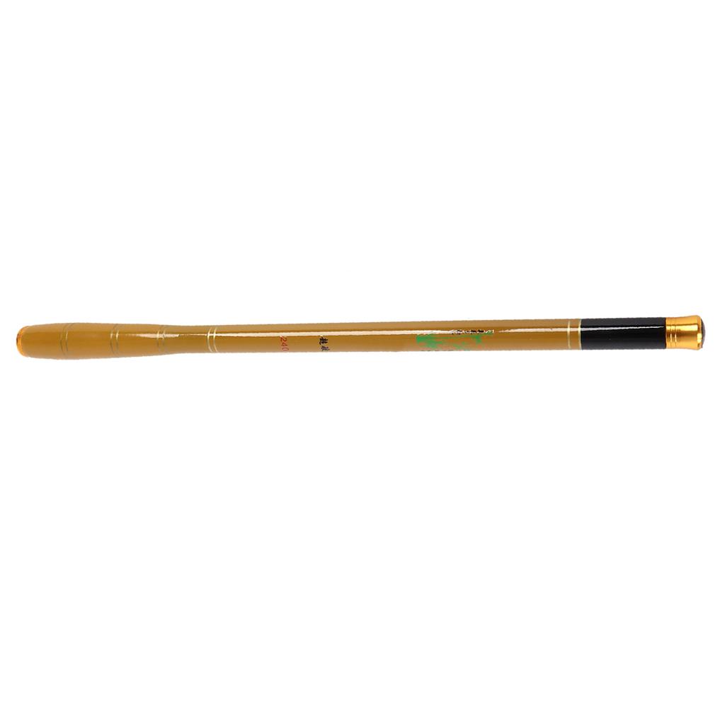 Fishing Rod Carbon UltraShort Portable Telescopic Travel Stream Pole(2.4 Meters )