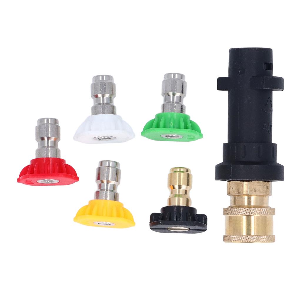 14in Hochdruckreinigerpistolenadapter mit 5-teiligem Düsenset für Karer K2 K3 K4 K5 K6 K7