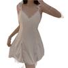 Sexy pajamas women's pure desire style high sense summer ice silk lace nightdress suspender summer style mood with chest pad summer