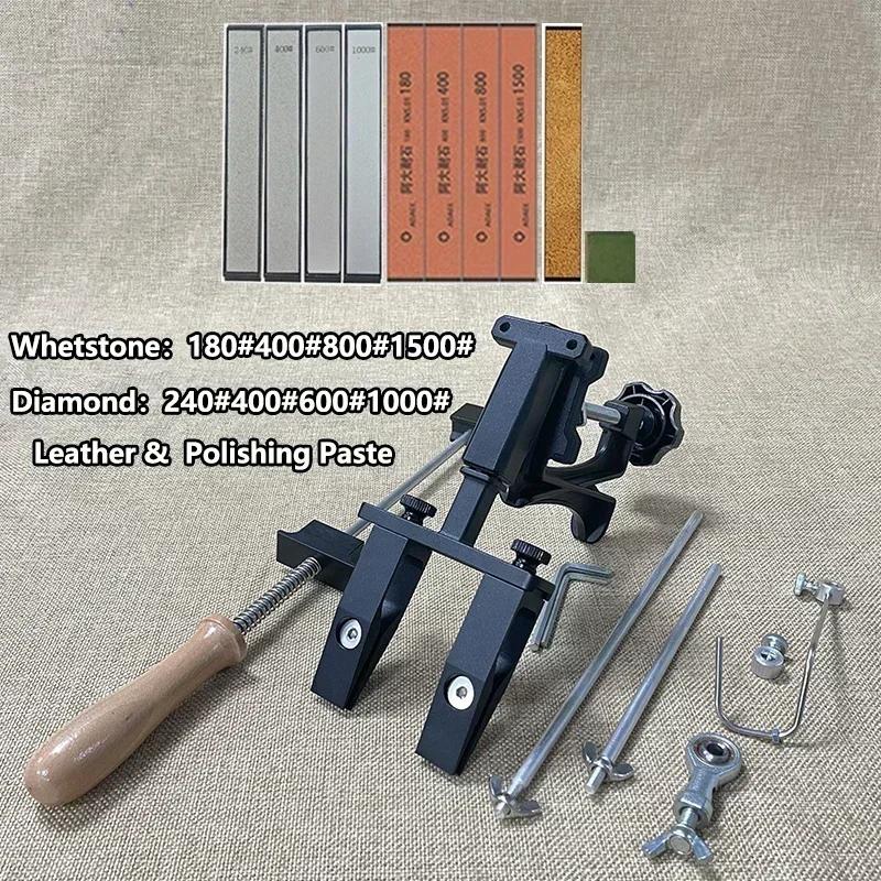 Ostrzałka do noży o stałym kącie obrotu 360 stopni Profesjonalna ostrzałka do noży kuchennych Ostrzenie diamentowe Szlifowanie kamieniem ostrzącym