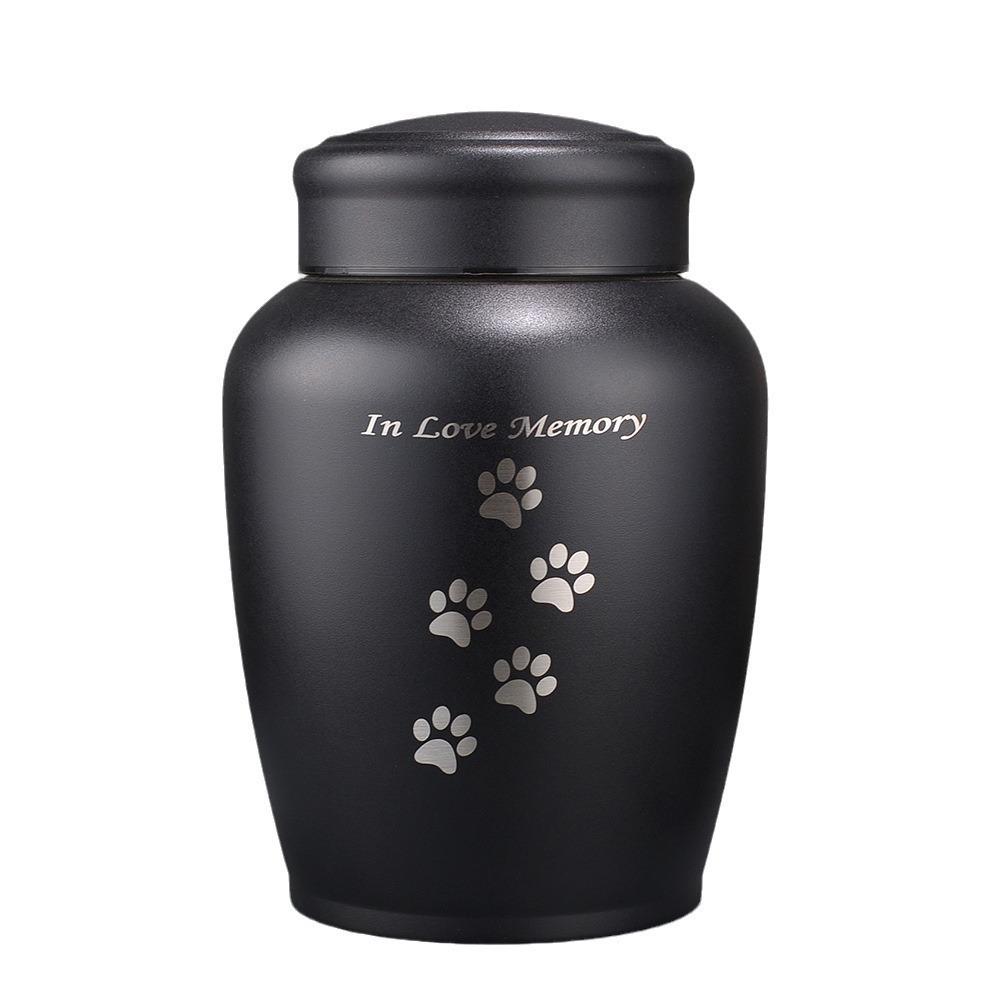 

Metal Stainless Steel Pet Urn Moisture-Proof Pet Cremation Box Funeral Supplies чёрный