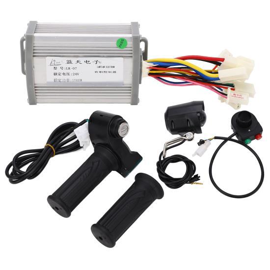 24V 1000W Motor Brush Controller Twist Throttle Front Light Switch Set Electric Bike Bicycle Controller Kit 