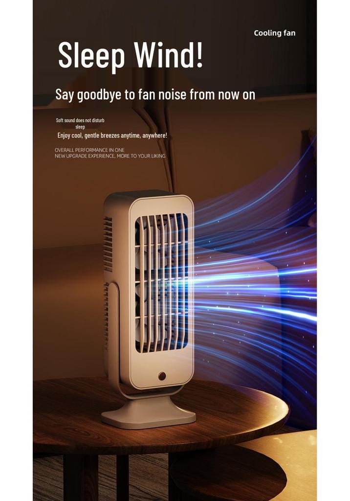 Dual-Blade USB Desktop Fan for Enhanced Airflow and Dormitory Use