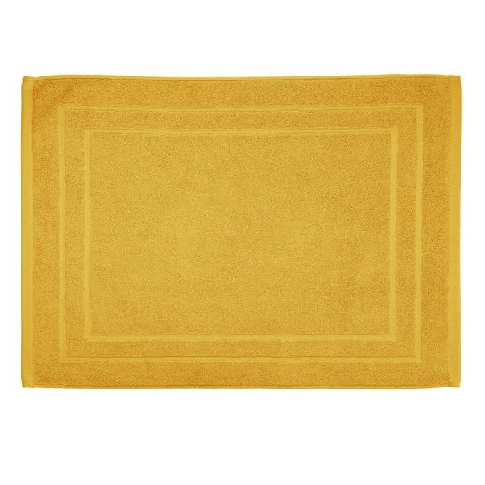 Tapis De Bain - Ocre - 50 X 70 Cm - 100% Coton - Lavable En Machine
