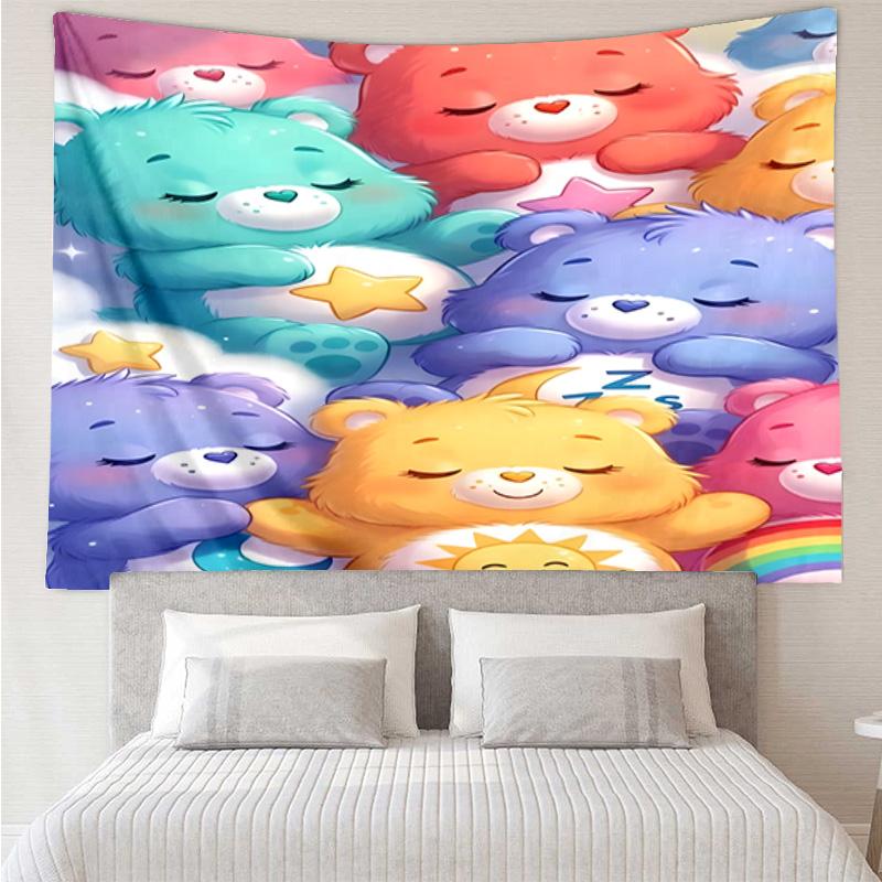 Love Bears Cozy Night Tapestry Hanging for Bedroom,Livingroom, Playroom,Decor Art Room Wall Tapestry Holiday and Birthday Gifts