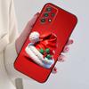 New Year Gift Cartoon Christmas Silicone Phone Case For Samsung S24,21,22,23,30,Ultra,20,Plus,Note,10,9,Black Soft Silicone Case