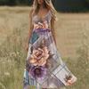 Boho Summer Dresses V Neck Floral Printed Sundresses, Beach Trendy Airy Dresses For Women