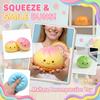 Squishy Maltose Stress Relief Toy Soft Squeeze Bun with Cage Slow Rising PU Material Sensory Fidget Toy for Adults and Kids