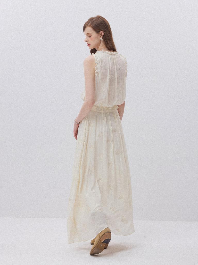 Sinseuden Saint Embroidered Long Skirt