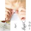 Stylish Double Dolphin Rhinestone Pendant Necklace With Premium Alloy Materials