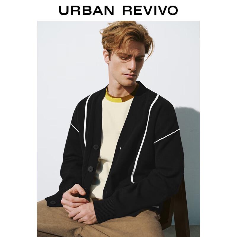 

UR Men s V-Neck Contrast Button Knit Cardigan L