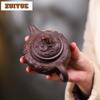 180ml Yixing Lila Ton Teekannen Handgefertigt Glücksbringer-Tierkanne Rohmaterial Lila Ton Teekocher Kanne Mit Sieb Zisha Teegeschirr