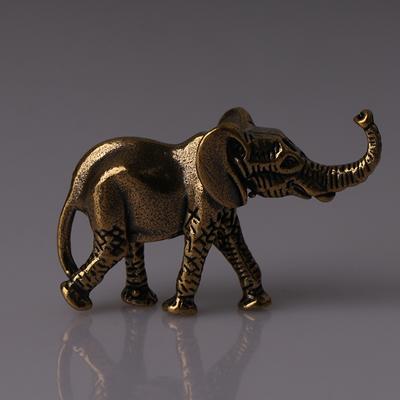 Antique Bronze Minature Elephant Figurines Tea Pet Table Ornament Decoration