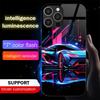 Luxury Supercar Design Smart LED Light Glow Tempered Glass Phone Case For IPhone Samsung
