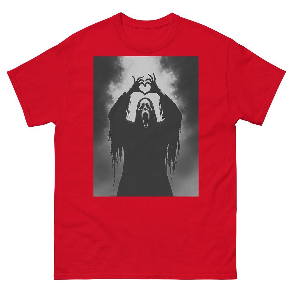 Ghost Heart Hands Scary Face Horror Poster Halloween TShirt S