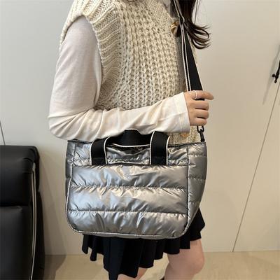 Trend Fashion Handbag Women's Bag Autumn and Winter New Large-capacity Cotton Bag Simple Shoulder Tote Bag