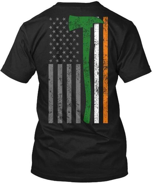 Firefighter Irish Flag T-Shirt Made in the USA Size S to 5XL S
