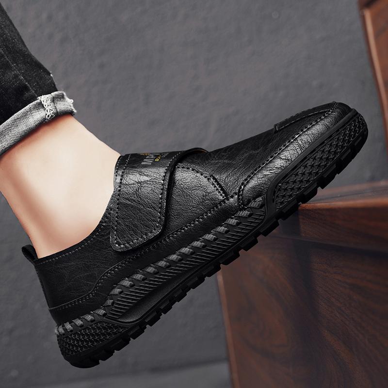 38-48 Men's Classic Fashion Casual Leather Shoes Retro Outdoor Low Cut Men's Leather Shoes Casual Shoes