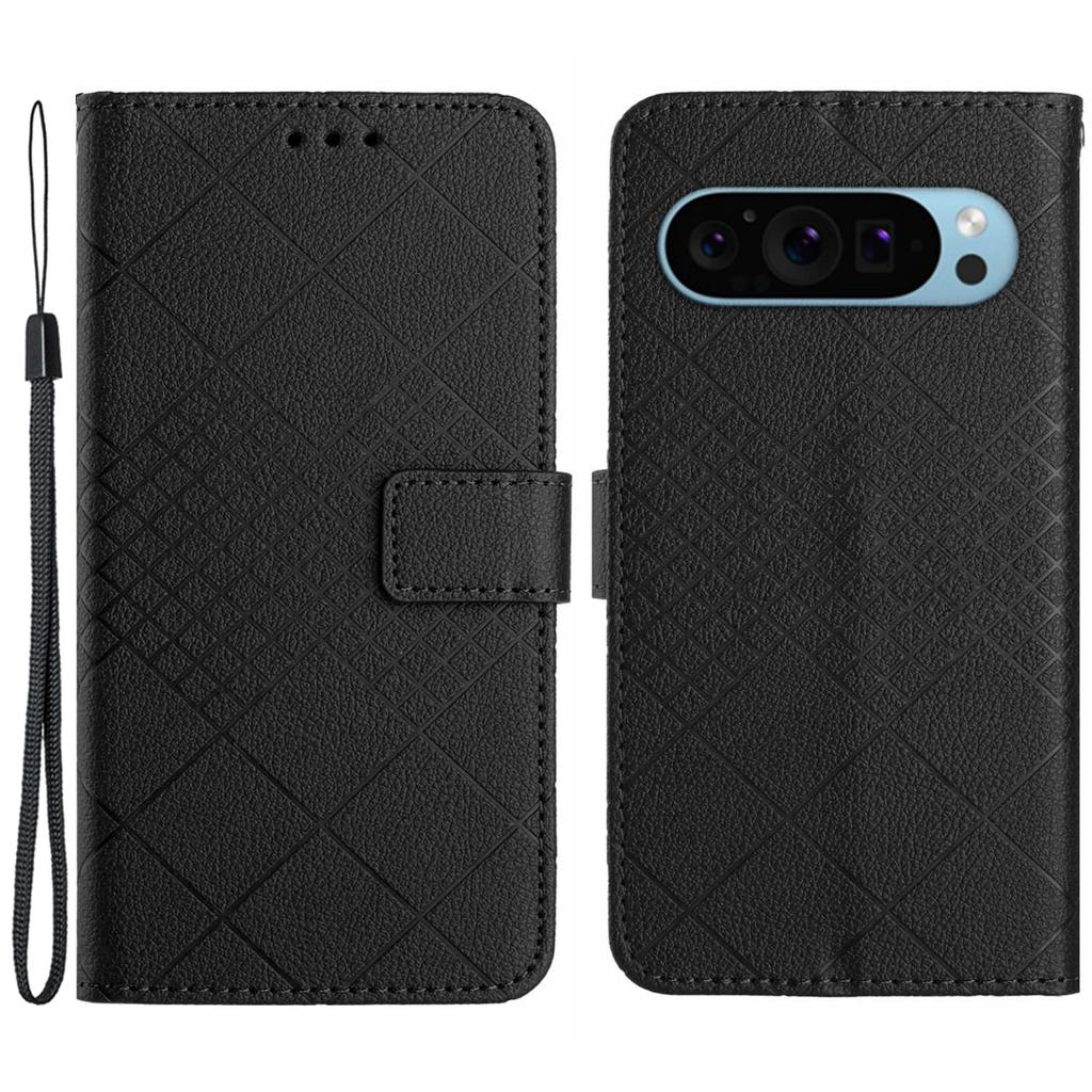 HT06 For Google Pixel 9/Pixel 9 Pro Case Wallet PU Leather Litchi Texture Phone Cover