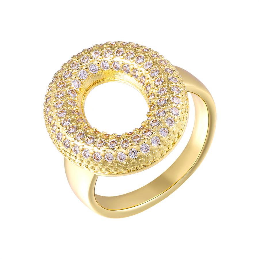 Zirkon Kupfer Mikro-Eingefasst 26-Buchstaben Offener Ring - Europäischer & Amerikanischer Weihnachtsschmuck