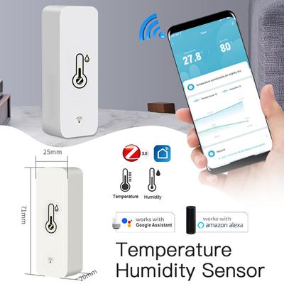 Tuya Smart Temperature And Humidity Sensor APP Zdalny monitor do inteligentnego domu var SmartLife Współpraca z Alexa Google Assistant