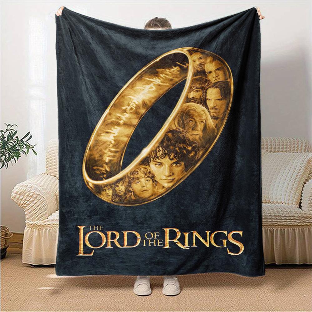 The Lord of the Rings Theme Printed Blanket - Perfect for Couch, Bed, Travel & Outdoor Use | Machine Washable, Cozy & Durable.